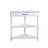 33.8'' Small Triangle Corner Table, Wood Corner Side Table For Small Spaces/ Living Room, 3 Tier End Corner Table With Solid Wood Legs, Milk White-114240388