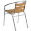Chrisoula Modern Aluminum Slat Back Stacking Patio Chairs-92076298