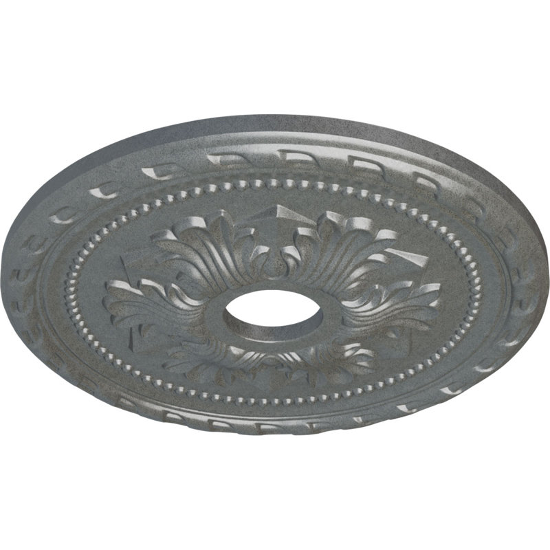 20 médaillons de plafond Palmetto de 20 7/8 po x 3 5/8 po x P 1 5/8 po (convient aux auvents de 5 po ou moins), Platine