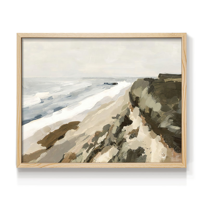 Bluff Bay I -Framed Print - Restickable, H 8 po x l 10 po, Naturel