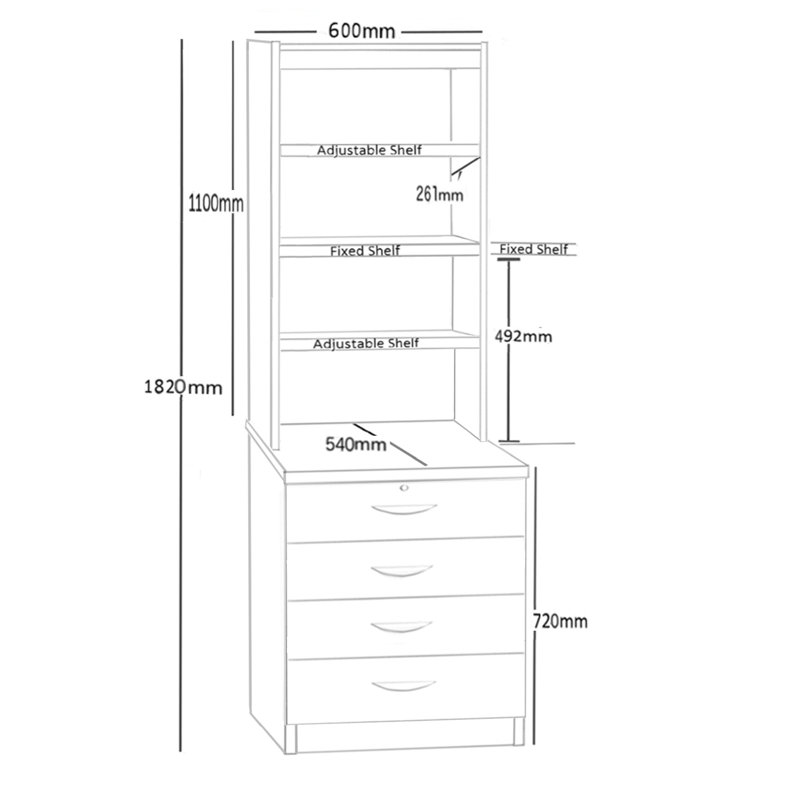 Brenasia 4 -Drawer, Black Havana