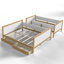 Lit superposé simple au-dessus de grand lit simple avec tiroirs de rangement, lit superposé en bois massif avec lattes de soutien et conception convertible
