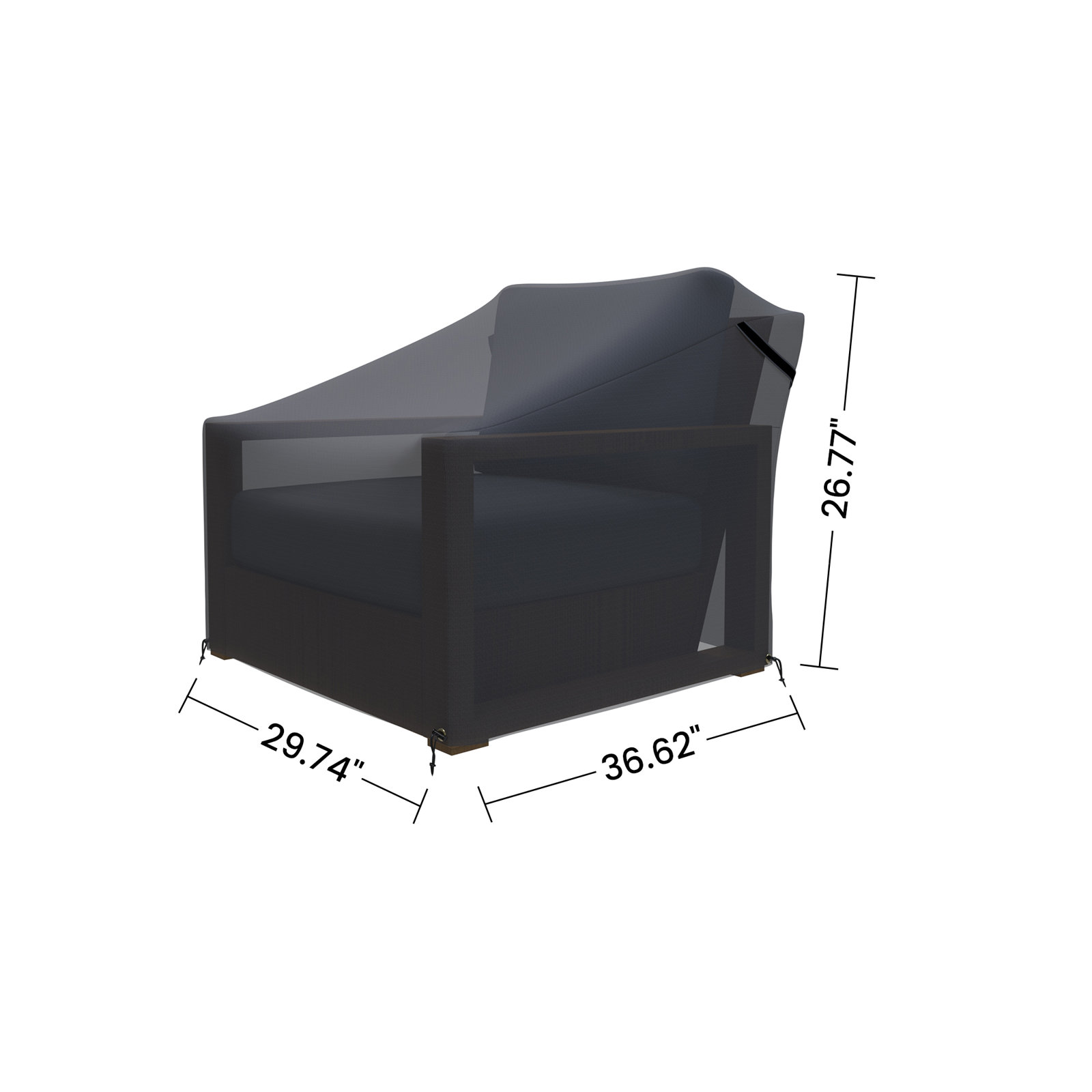 Melrose Teak Outdoor Lounge Chair Cover