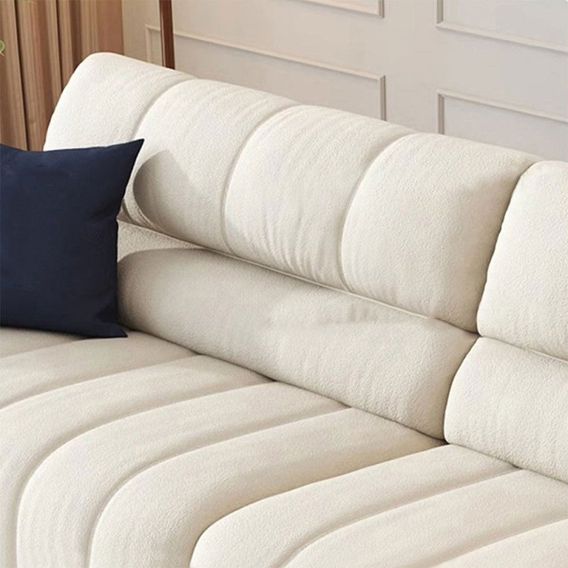 White 100% Polyester 3 - Piece Living Room Set