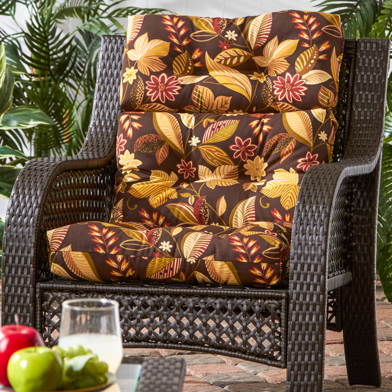 Lester Outdoor High Back Chair Cushion, Timberland Floral, 1