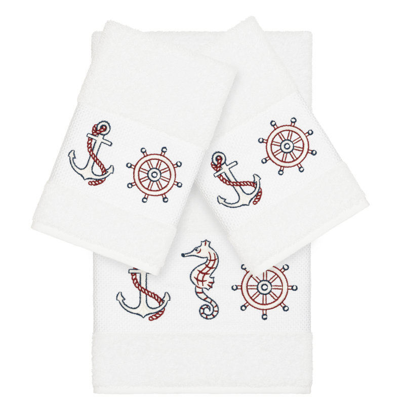 Ensemble de serviettes 3 pièces en coton Easton Easton, Blanc, Ensemble de serviettes 3 pièces
