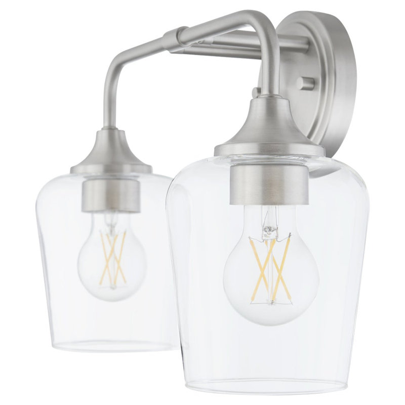 Éclairage pour meuble-lavabo 2 lumières Ahren, Satin Nickel