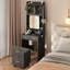 Petit bureau de meuble-lavabo avec miroir coulissant et lumières DEL-936057531-936057510