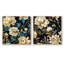 Gaelle - Ensemble de 2 collages carrés botaniques abstraits-101844020-101844019