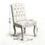 Luxueux ensemble de 2 chaises capitonnées à boutons, alliant confort et style contemporain avec pieds en bois patiné
