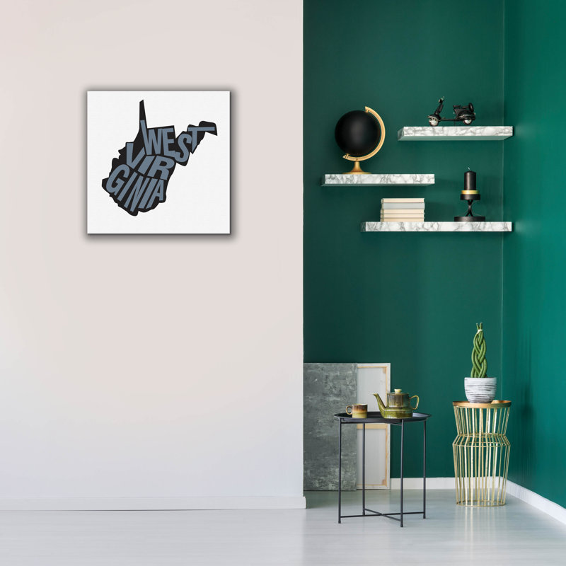 Ebern Designs 'West Virgina 2' by Art Licencing Studio Canvas Wall Art, 18" x 18", H 26 po x l 26 po x P 1,5 po