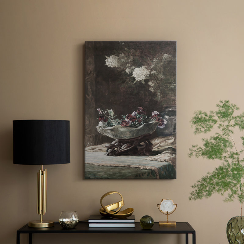 Motif floral rétro CVII - galerie Cavas, H 36 po x l 24 po
