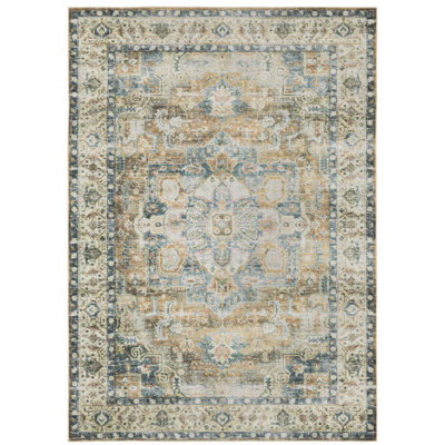 Tapis bleu / vert / or antidérapant DiBernardo