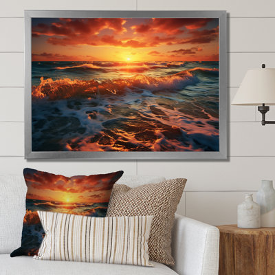 Pêche, lever de soleil, océan, horizon II
