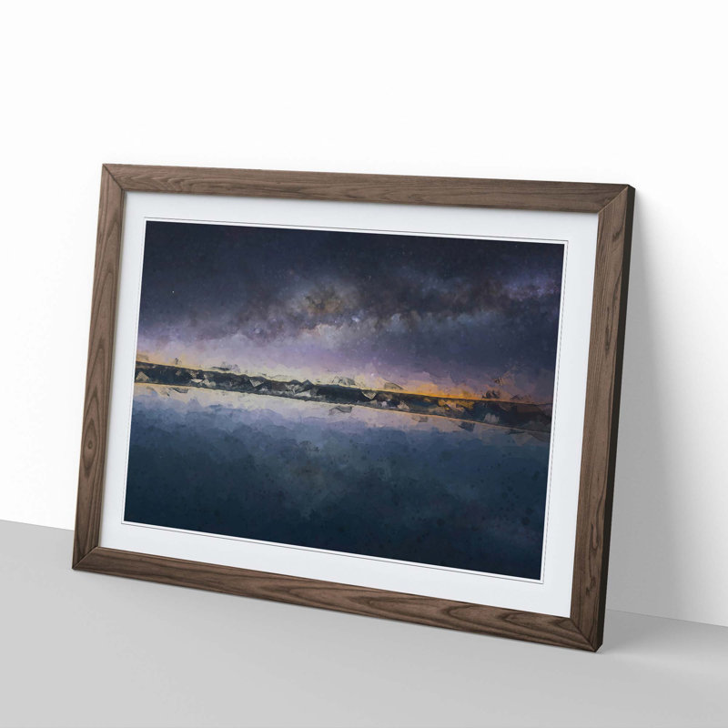 The Atacama Desert in Chile in Abstract - Picture Frame Graphic Art Print, 48cm H x 65cm W x 2cm D, Walnut Framed