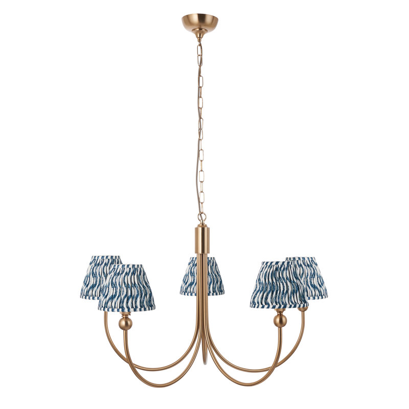 Santiago 5 - Light Chandelier, Blue