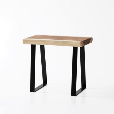 Solid Wood Top Sled Side Table