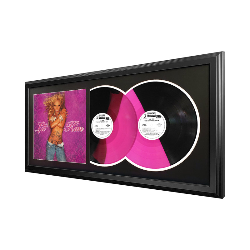 Lil 'Kim "The Notorious K.I.M." Double disque encadré avec passe-partout noir, Noir