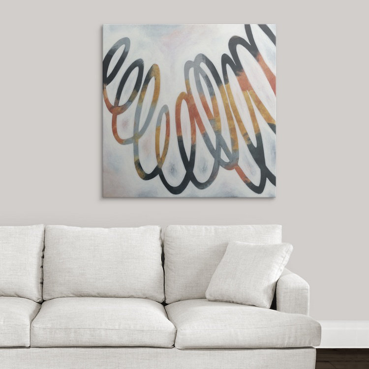 «Kelynn Squiggle II» par Megan Meagher, reproduction d'art, H 35 po x l 35 po x P 1,5 po, Toile