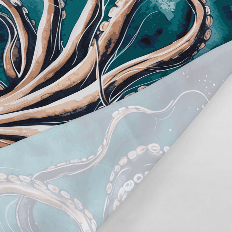 Tapisserie murale calmar nautique, 68 po x 80 po