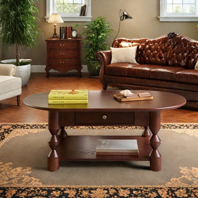 French retro design sense solid wood coffee table