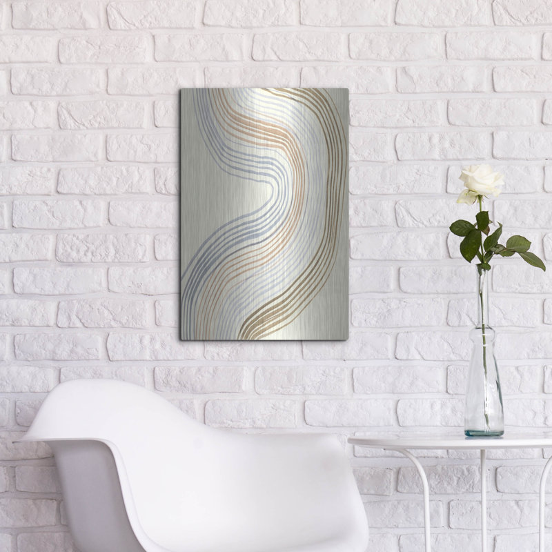  «Imparfait lignes 3» par Alicia Ludwig, art mural en métal, 16 po x 24 po, H 24 po x l 16 po