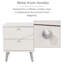 Augusta Curve 2-Drawer Bedside Table, White Wash