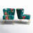 Mccowan Felicia Velvet Barrel Chair with Tufted Back-53728830