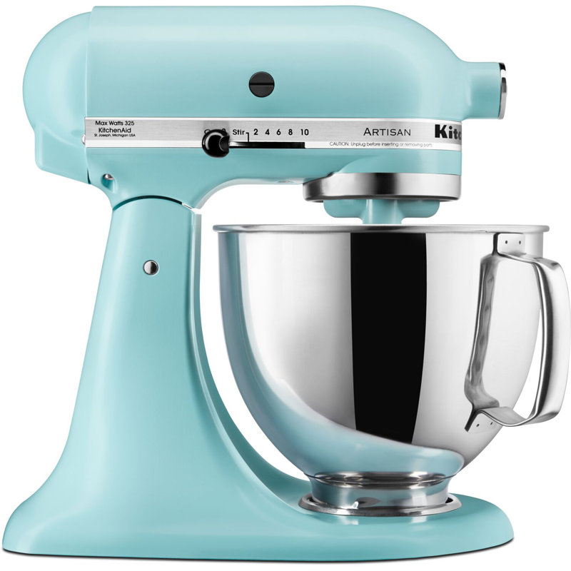 Batteur sur socle inclinable de 325 watts KitchenAid en bleu eau minérale KitchenAid
