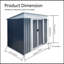 Outdoor Storage Sheds 6Ftx4ft Pent Roof Grey-119458031-119458033