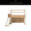 Lit mezzanine simple avec glissade, tablettes de rangement et rampe d'escalade-1614575807
