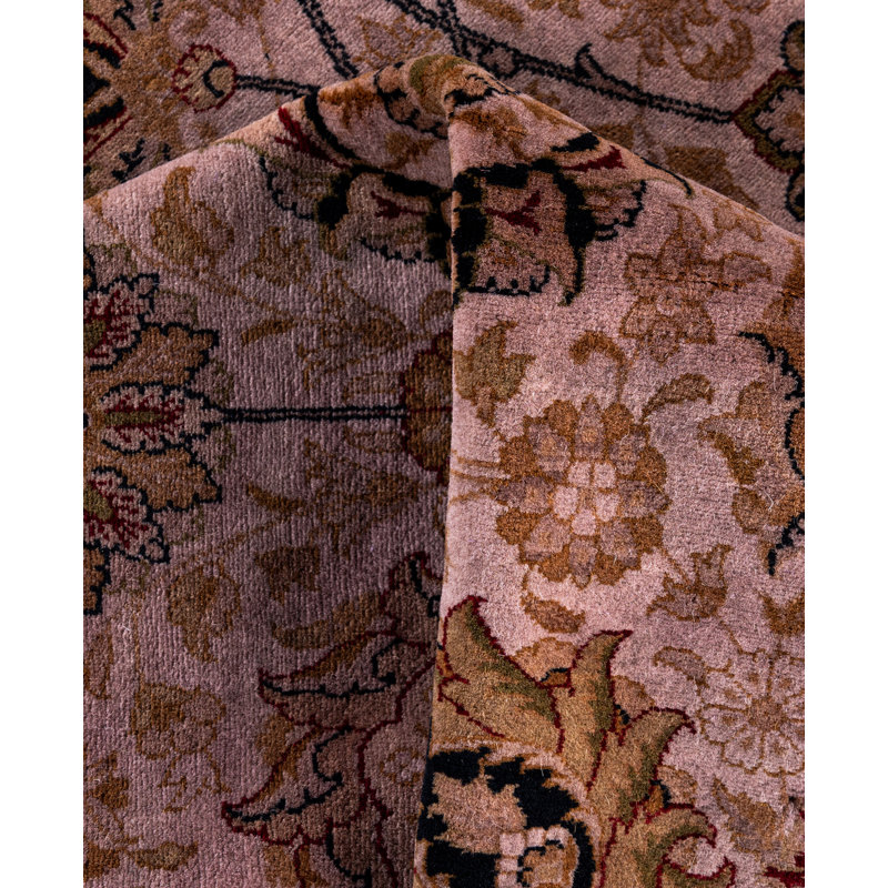 Overdyed Hand-Knotted Wool Modern-Contemporary Purple Area Rug 6' 2" x 9' 1"
