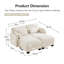 Canapés d'angle à compression, causeuse modulaire beige en chenille, intérieur moderne et compact