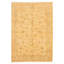Tapis de bois one-of-kind-noué la 2010 ushak jaune/crème 5 pi 4 po x 7 pi. zone en laine McGugin