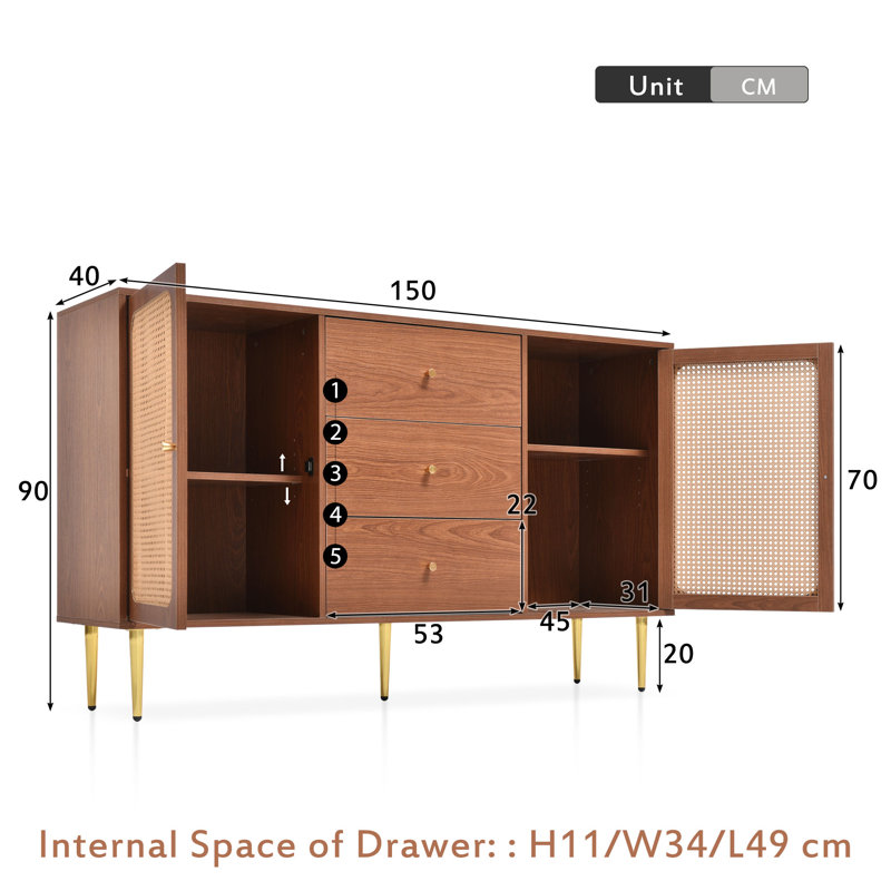 Amiina 150cm Sideboard