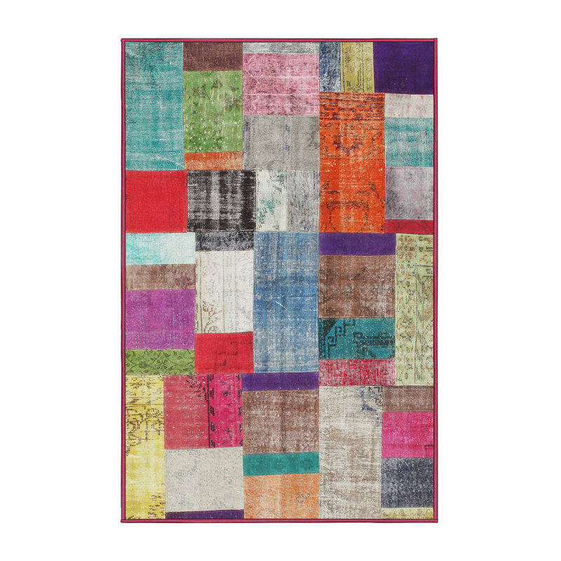 Tapis gris/beige/brun contemporain, Rectangle 3 pi x 5 pi
