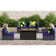 Wicker 4 - Person Modular Patio Conversation Sets with Cushions