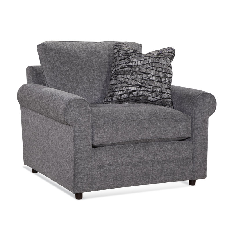 Edgeworth Upholstered Accent Chair, Blue Geometric