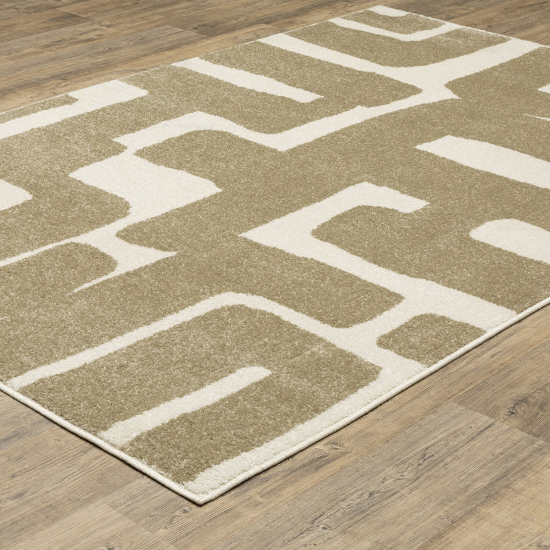 Tapis beige / ivoire Colesen, Rectangle 7 pi 10 po x 10 pi