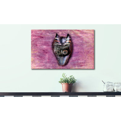 Afro Mask - Wrapped Canvas Print