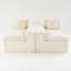 Velours blanc tortue multifonctionnel, tissu doux, confortable pour 4 personnes, convient aux petits espaces