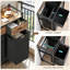 Metal,Manufactured Wood Laundry Cart with Wheels