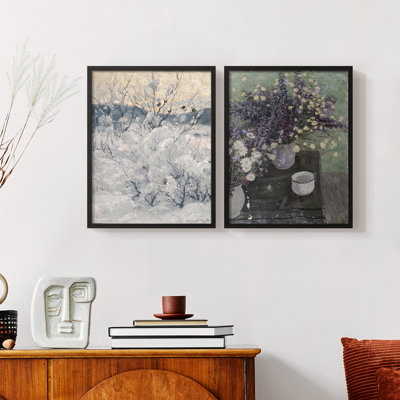 «Vintage Floral XLIV», 2 pièces
