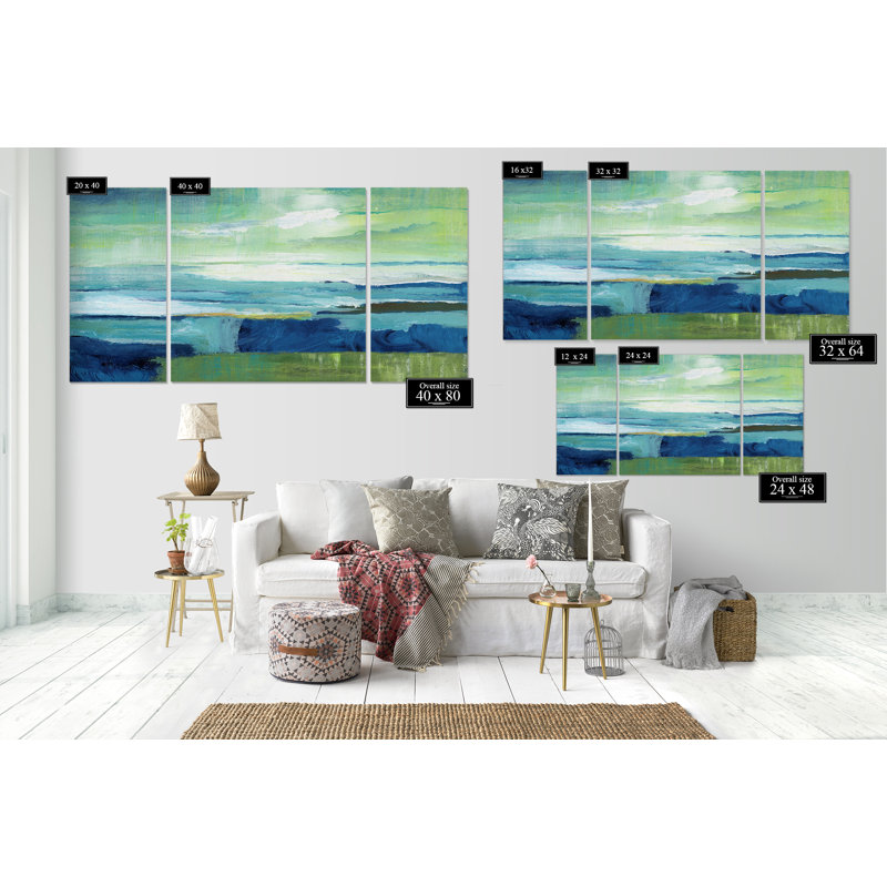 Un « blue sables » de qualité supérieure, reproduction d’image multi-pièces sur toile, H 24 po x l 48 po x P 1,5 po