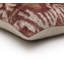 Coussin décoratif de luxe en velours de soie tissé à la main, 50 x 50 cm, motif ikat bordeaux