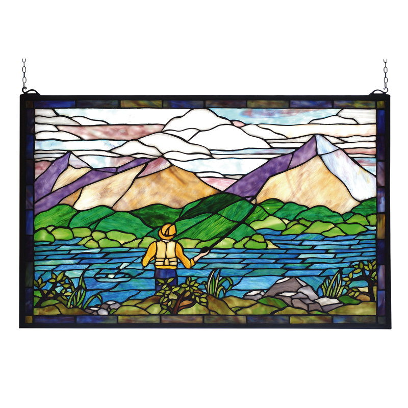 Fly Fishing Stained Glass Window
