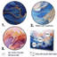 Rêve d'encre rose et bleue sur toile-97025304-97025302