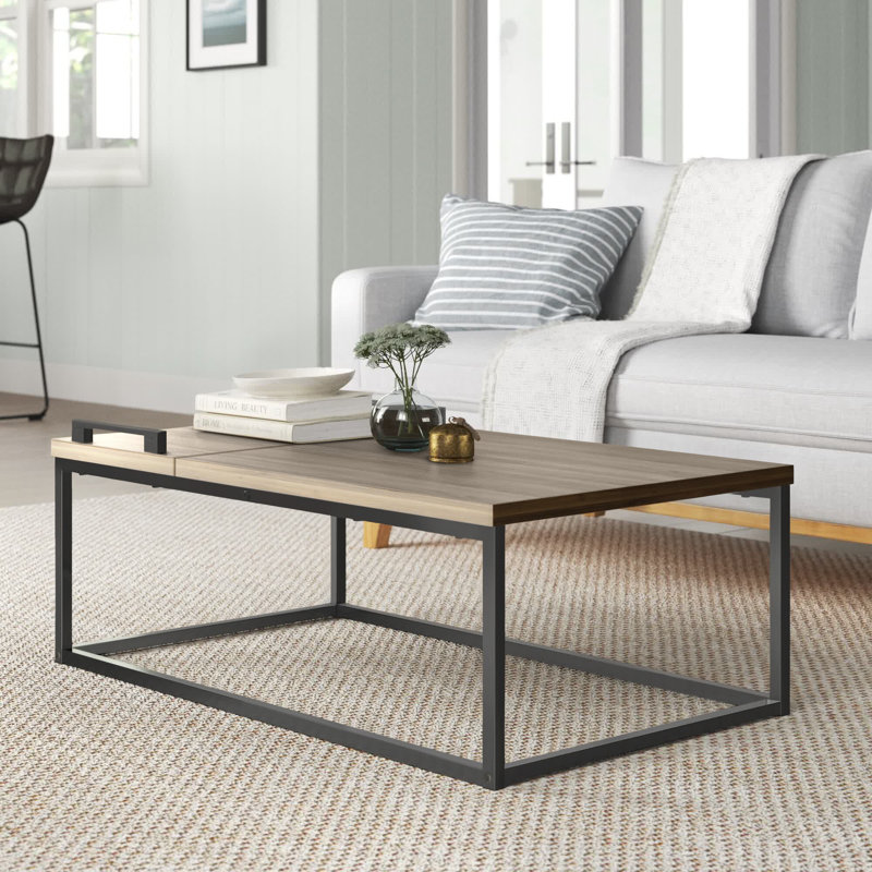 Skelton Coffee Table, Black, Oak