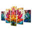 Tarcia - lotus, art mural 5 pièces