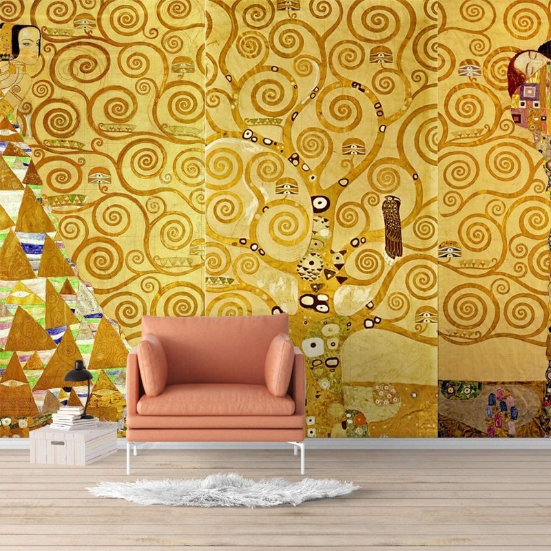 Murale L'arbre de vie par Gustav Klimt, L 100 po x l 144 po